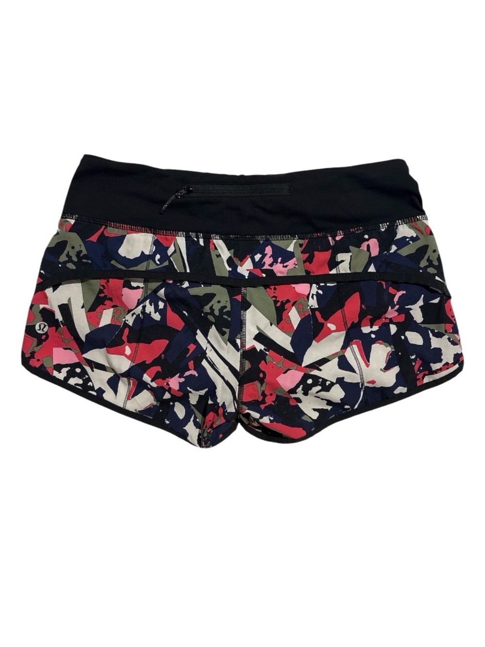 lululemon athletica low rise 2.5” multi-color printed speed up shorts
